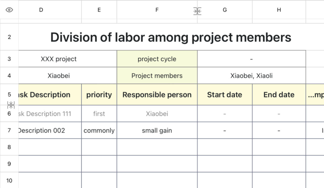 Project member scheduling 1